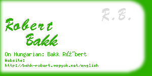 robert bakk business card